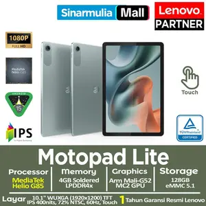 Motorola Moto Pad 60 Lite - 4GB/128GB - Helio G85 - 10.1 inch - 400nits - Dolby Atmos - 5100mAh