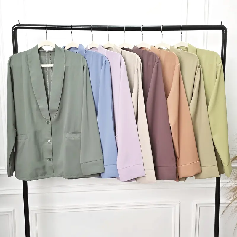 JENNA Blazer Outer x MSD-Blazer outer hijab katun linen flowy korean Style kerja casual Nyaman Santai Tangan Panjang Wanita 3