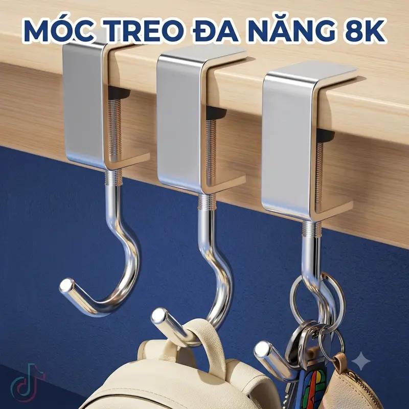 Móc Treo Balo Túi Sách Kẹp Bàn Tiện Lợi - Không Cần Khoan Đục