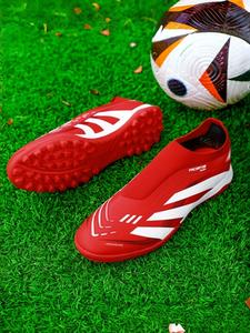 Zapatos de fútbol para hombre con múltiples tacos, sin cordones, cuero sintético deportivo, patrón tie-dye, suela de goma con agarre fuerte y plantilla cómoda