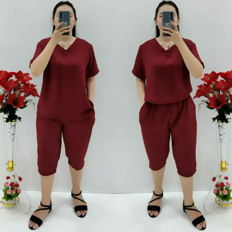 PROMO TERBARU SETELAN ANDIN CRINKCLE POLOS DEWASA/ SETELAN WANITA CRINKCLE AIR FLOW