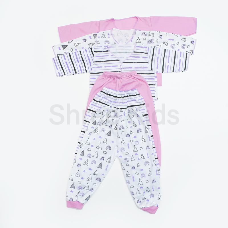 Paket 18pcs Setelan Baju Bayi Celana Bayi Baru Lahir Gift Set Baby Serian Ungu SNI SR 03 3