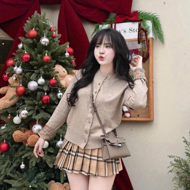 Áo len cdg dài tay kẻ  QC