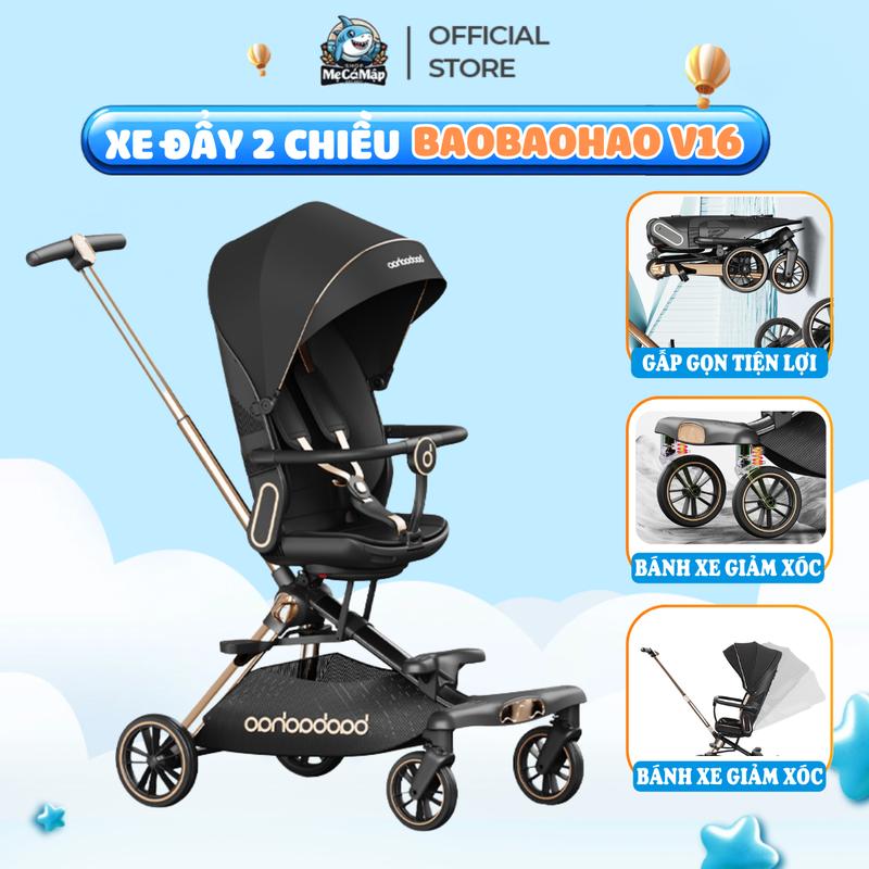 CHÍNH HÃNG Xe Đẩy Cho Bé Baobaohao V16 Chính Hãng Xe Đẩy Gấp Gọn Xoay 2 Chiều Tiện Lợi Giảm Rung Lắc Tối Đa