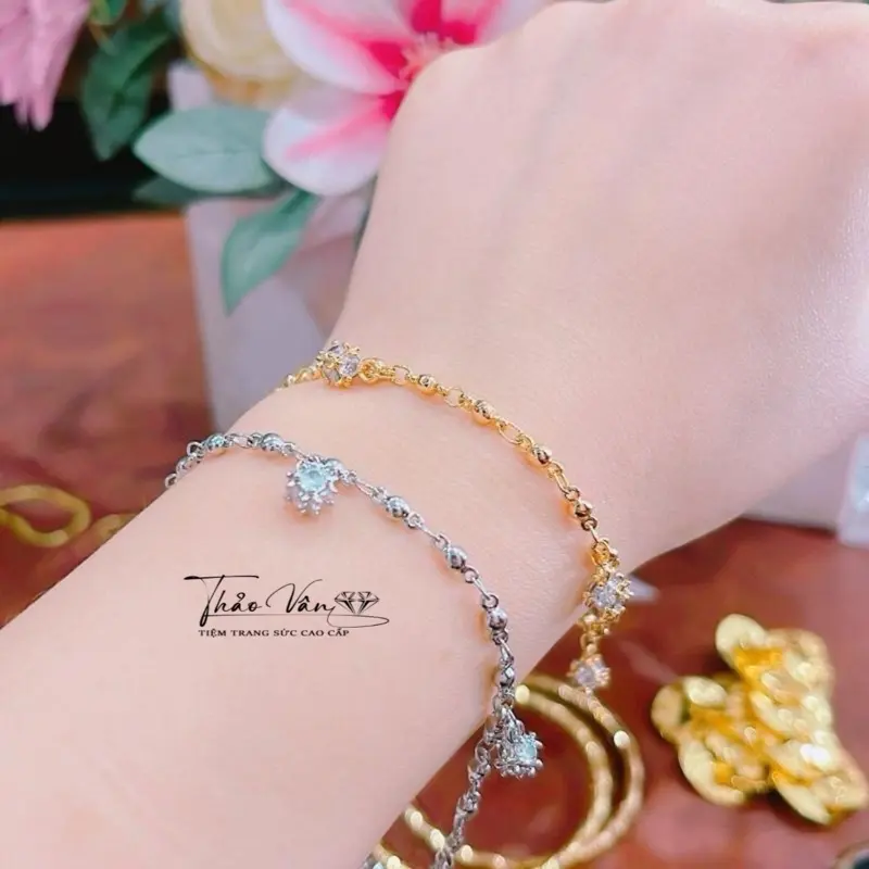 Lắc tay lắc chân tú cầu ý nghĩa quà tặng cho người thân - bạn bè - trang sức cao cấp phủ nano