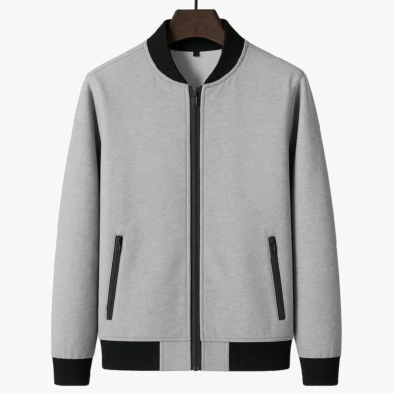 Jaket Bomber Pria Jumbo, Jaket Pria Dewasa Abu Tebal,Jaket pria big size M L XL XXL 3XL 4XL 5XL 6XL 7XL 8XL  Casual Unisex 2