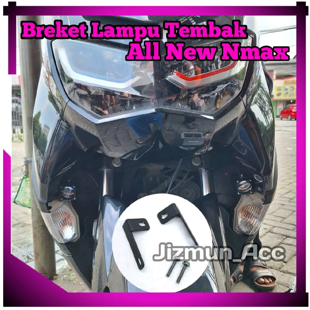 Breket Lampu NMAX NEW Breket FogLamp Lampu Tembak D2 Laser Sepasang