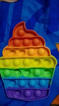 Product Review of Push Pop It Fidget Toy Rainbow Colored Rubber Stress Reliever Toys from m**y j**e b**o 0