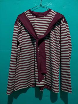 Product Review of JN- Chika Blouse Stripe Atasan  Panjang Wanita Knit Casual Baju Knitted Knitwear Crop Top Outer Cardigan Oversize kemeja  hadeed Motif Kardigan Garis Basic from ** 1