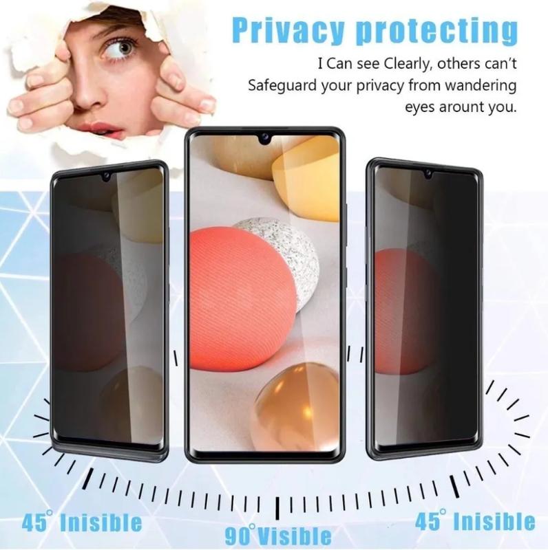 Kính Cường Lực Bảo Mật, 3 Trong 1, Dành Cho Xiaomi Redmi A3, Bảo Vệ Màn Hình Che Phủ Toàn Bộ Chống Gián Điệp, Phim Riêng Tư Chống Nhìn Trộm, Phim Sợi Carbon Và Bảo Vệ Camera 4