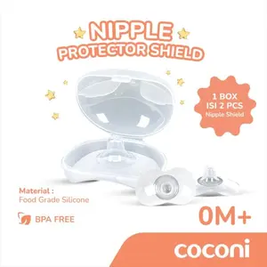 COCONI Nipple Shield 2 pcs Pelindung Puting Bahan Silikon Lembut & Aman untuk Kenyamanan Ibu Menyusui Paket 2 pcs
