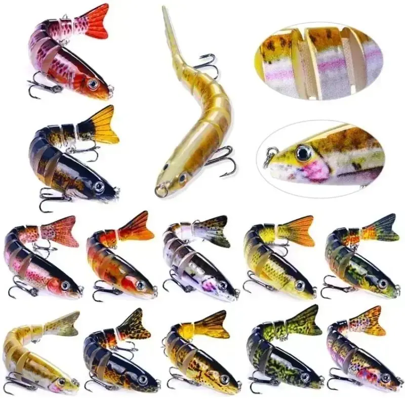 Mồi Lua, Nhiều Phần, Cá Giả, 12,8cm, 18g, Mồi Cứng, Đối Tượng Siêu Nhỏ, Cá Chó Luya, Mồi Giả, Câu Cá Biển