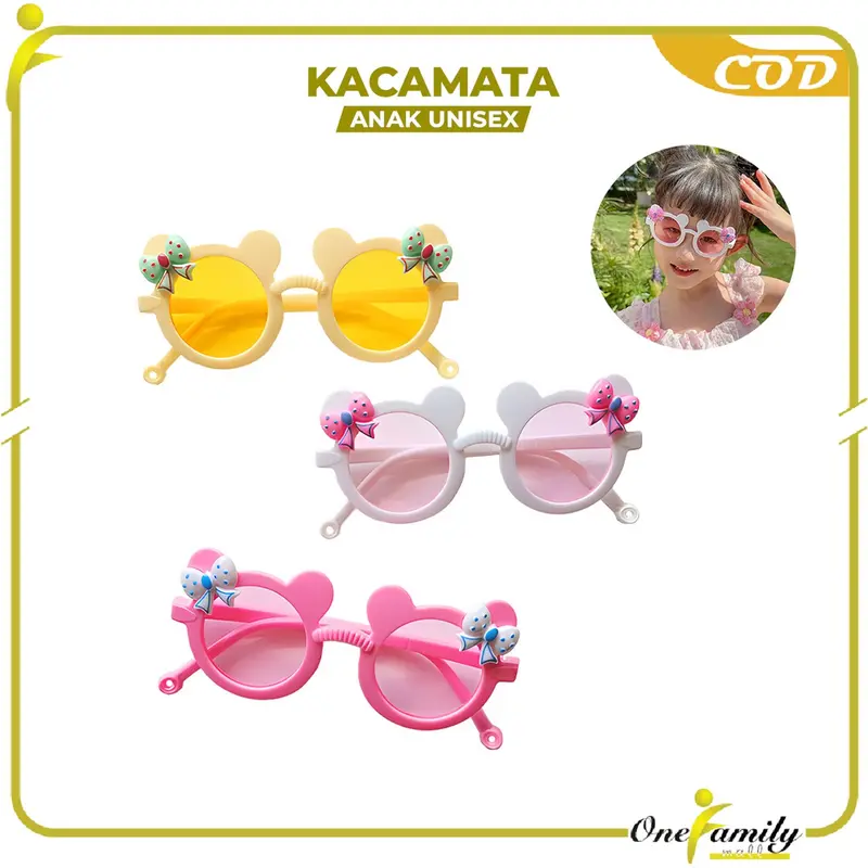 [COD] OFM C1129 Kacamata Hitam Anak Imut Anti Radiasi Sunglasses Kids 0