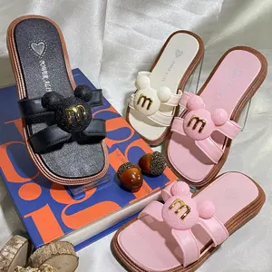 Sandal Slip-On Anak Cewek 24-35 Sendal Flat MickyMouse Empuk Ringan Nyaman dipakai