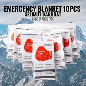 ADTUREEN Emergency Blanket / Selimut Thermal ￼(Pembelian Minimal 10 Biji) Camping