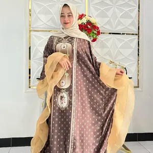 KAFTAN SULTAN PRINT MIX ORGANZA PREMIUM motif jumbo Mewah