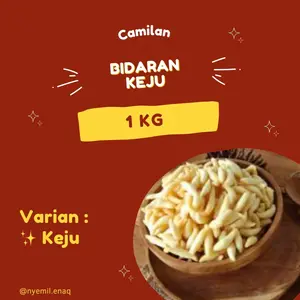 BIDARAN KEJU 1KG / BOLOT / GABUS KEJU / CAMILAN BIDARAN KEJU Cheese Snack Keripik Cemilan Kering
