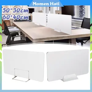Sekat Meja Portable Pvc 5mm Pembatas Ruang Kerja Privasi & Teduh