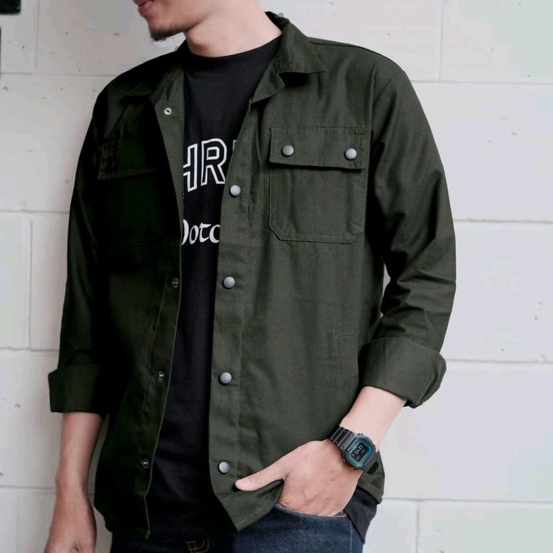 Kemeja Trucker Semi Parka Pria Cassual Premium Ready Ukuran S-XXXL 1