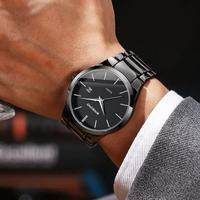 Gambar BINBOND T007 Jam Tangan Pria Stainless Steel Original 100% Anti Air Quartz Kalender Analog Mewah dengan Desain Elegan dan Tampilan Mewah Waterproof Arloji Hitam Kaca Watches - BLACK dari BinbondWatchStore Kota Administrasi Jakarta Utara 4 Tokopedia