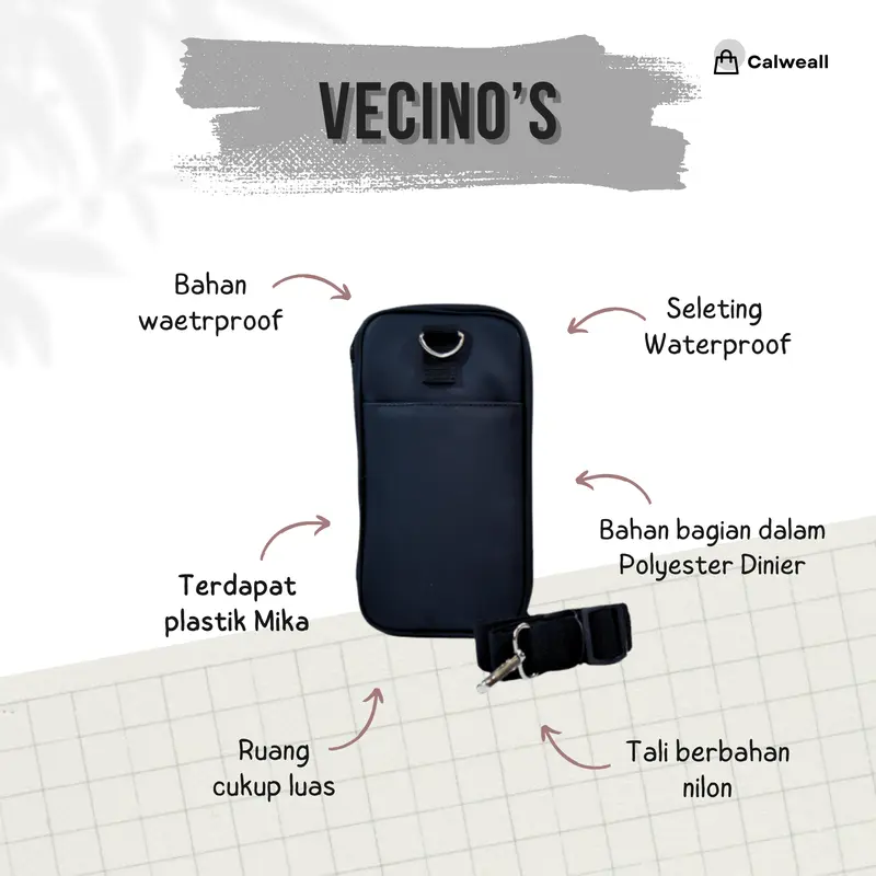 (FREE JAM TANGAN) Paket Bundling ExlusiveVecino's x Orbit Tas Selempang Pria 3