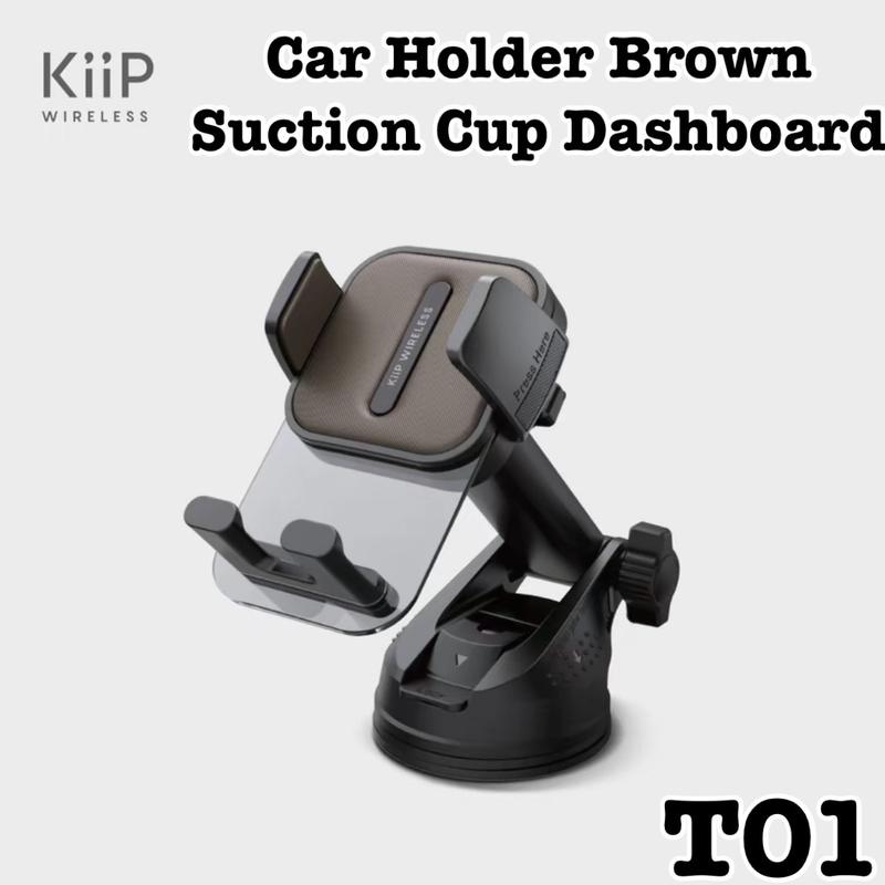 KiiP T01 Car Holder Brown Suction Cup Dashboard Mobil 0