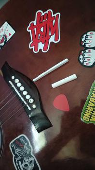 Product Review of Suddle dan nut gitar akustik string bahan tulang sapi original satu set bukan Plastik from R**🥀 0