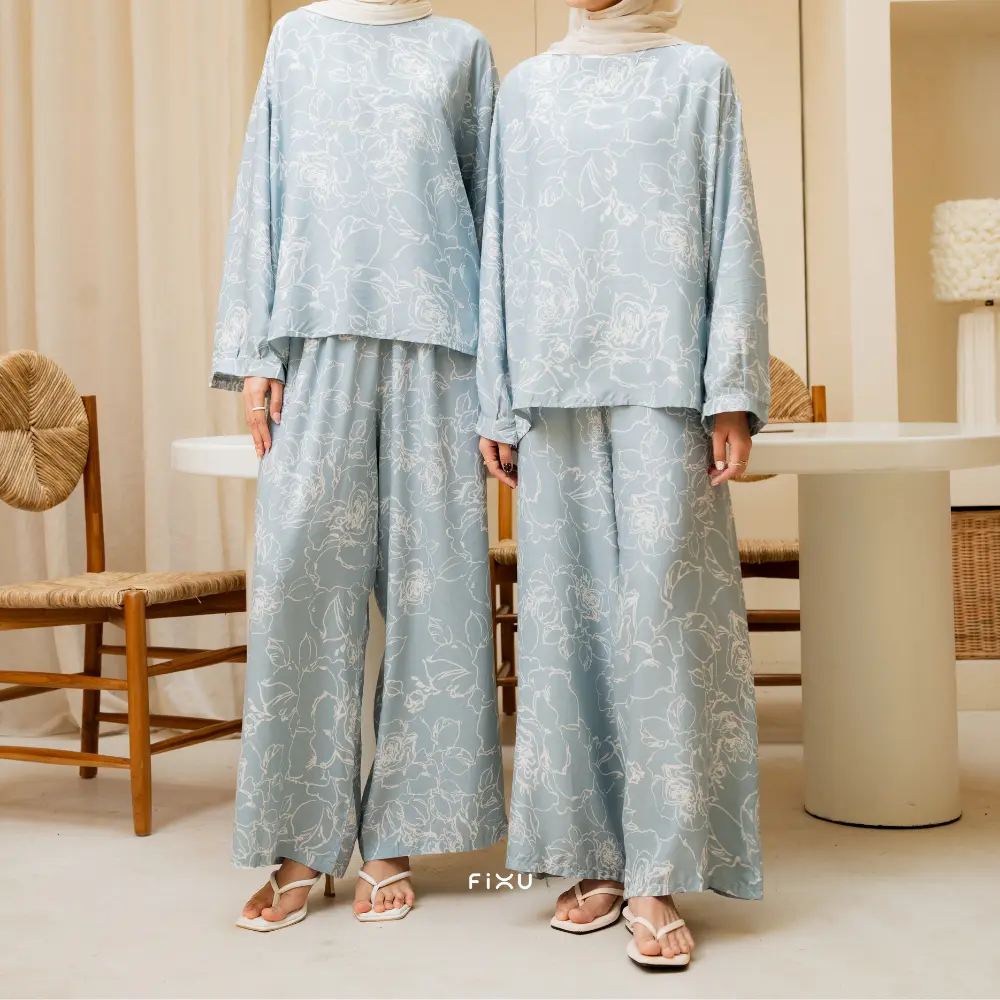 Fixu Kalani One Set Celana Kulot Panjang Wanita Rayon Premium
