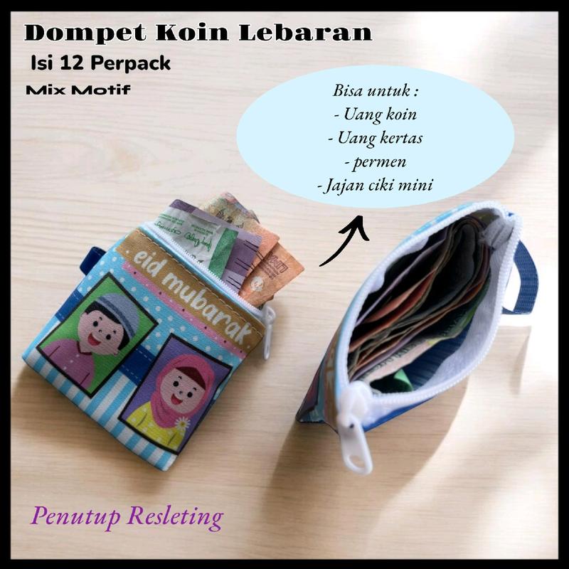Dompet Koin Lebaran Mix Motif CCI Printing Tebal Dapat 12 pcs - Wanita 5