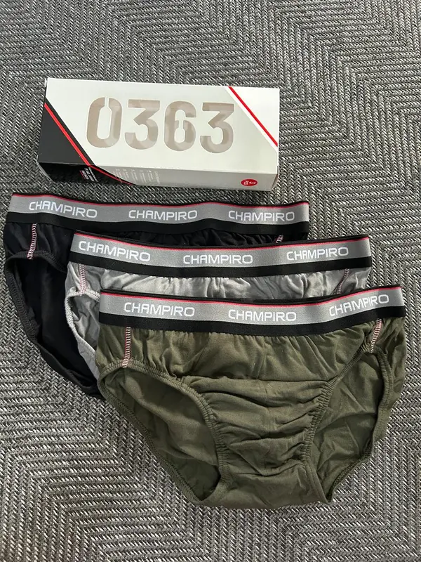 Celana Dalam CHAMPIRO 0363 Segitiga Bahan Katun Nyaman Karet Embos Merek Untuk Pria Dewasa 4