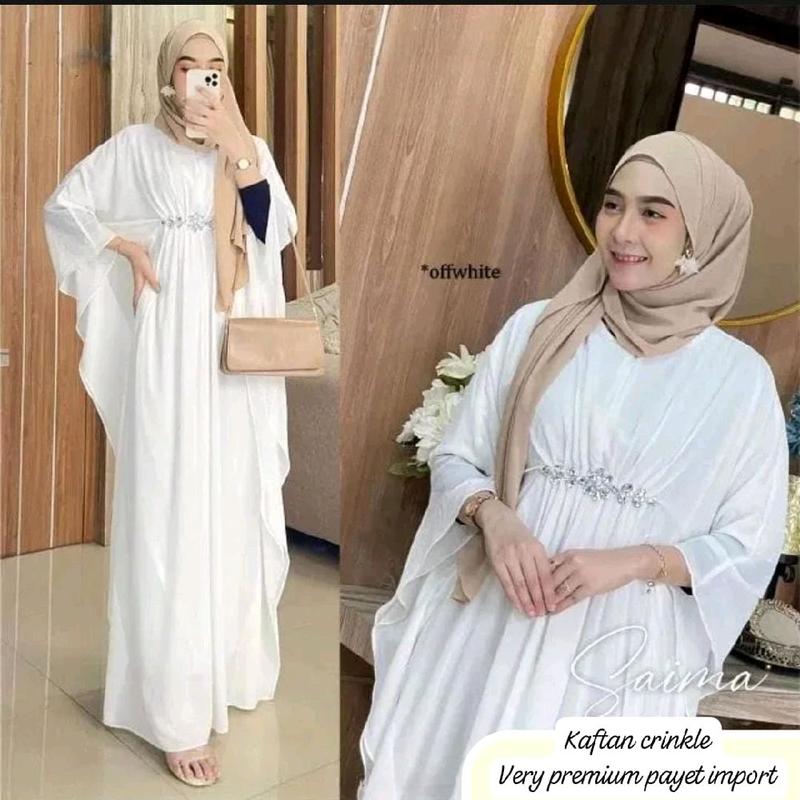 KAFTAN RAYA CRINKLE PAYET IMPORT 5 WARNA 3