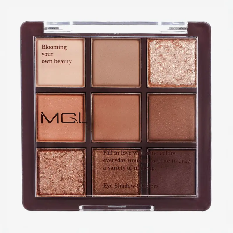 [Skistore] BPOM Eyeshadow Chocolate MGL Palette 9 Color Matte Nude Pigmented Tahan Lama & Glittery 8