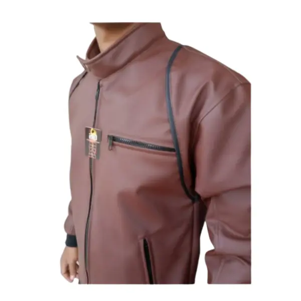 Jaket Ariel Coklat Semi Kulit 1