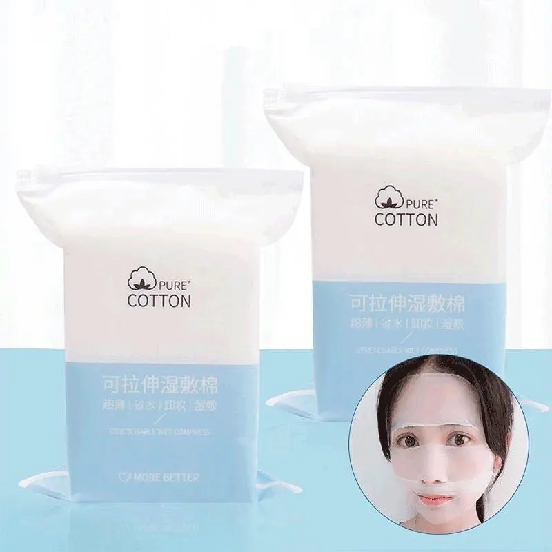 200 pcs Disposable Stretchable cleansing Makeup Cotton Wipes Thin Makeup Remover Pads Ultrathin Facial Cleansing Paper Make Up Tools