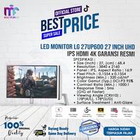 Gambar Monitor LG 27" 27UP600 UHD IPS HDMI 4K Garansi Resmi - 27UP600, TANPA KAYU dari Multifungsi ID Kota Administrasi Jakarta Pusat 1 Tokopedia
