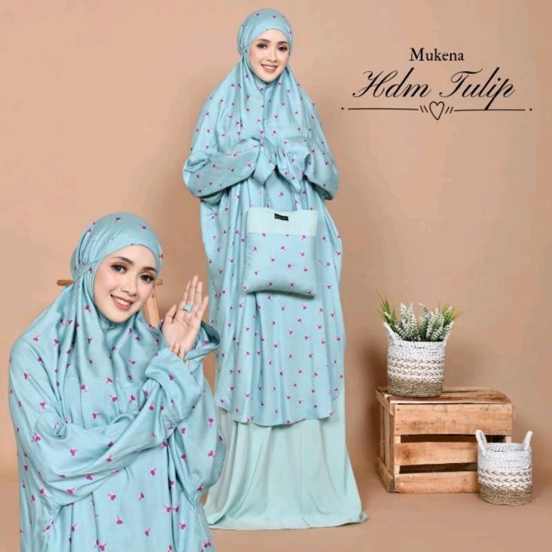 Mukena Bali Tunik Berlengan HDM Tulip Super Jumbo 2