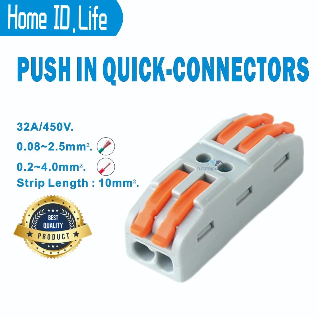 20 Pcs Connector 2 x 2 Wire PUSH IN Terminal Block
