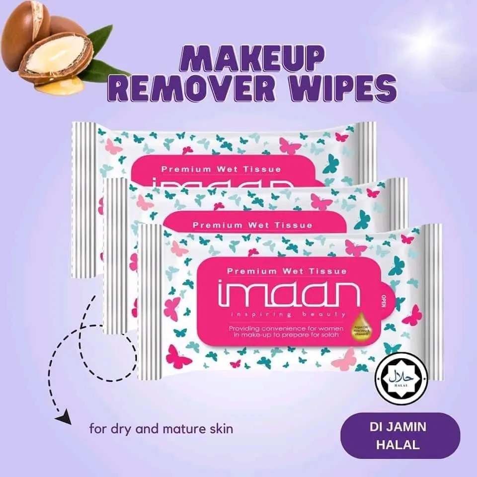 IMAAN Makeup Remover Wipes Argan Oil