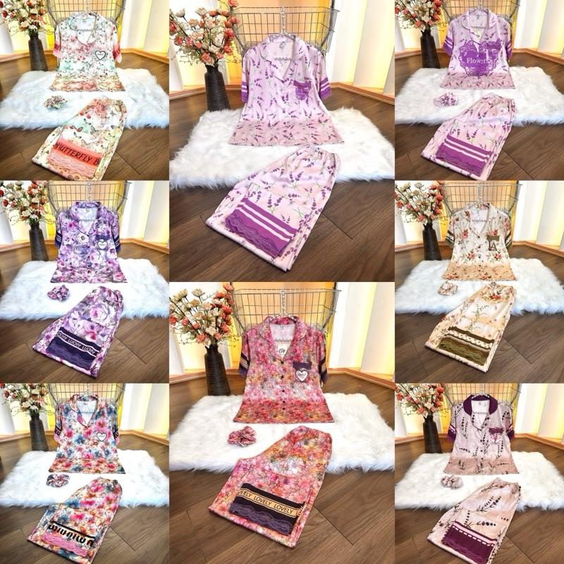 LATIN SPK REN (10-16) (45-85kg) - Pijama latin SPK lụa mịn thiết kế hoạ tiết sang trọng, có tay ngắn tay dài Nữ Women Quần Ngủ