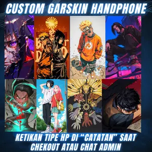 Custom Garskin HP Motif Naruto Anti Gores, Anti Slip, Cocok untuk Semua Tipe Handphone