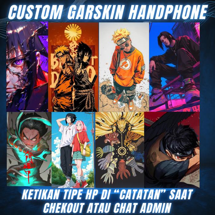 Promo Custom Garskin HP Motif Naruto Anti Gores, Anti Slip, Cocok untuk ...