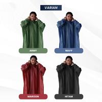 Gambar Jas hujan / Jas Hujan Ponco Atau Kelelawar / Mantel Polos Biru Pria Hijau Merah - Hitam dari KHN Store Kab. Sumedang 5 Tokopedia
