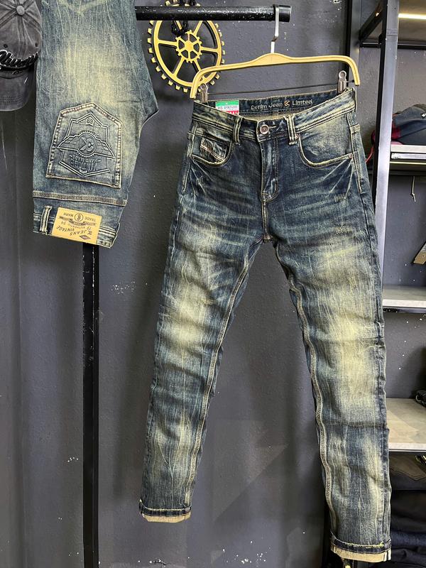[GIÁ MỞ BÁN] [3K DENIM Jean Denim Guangzhou - 3KM11] Quần Jean Màu Xanh Retro Was Dơ Vitage Túi Sau Dập In Logo FROM SLIM J3926 K3 Store