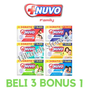 SABUN BATANG NUVO 72 GRAM / NUVO SABUN BATANG ANTIBACTERIAL 72 GRAM BELI 3 GRATIS 1