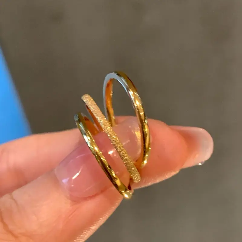 Tidak takut air! Cincin buram kelas atas mewah ringan yang dapat dicuci untuk wanita kelas atas 2024 cincin jari telunjuk baru 1