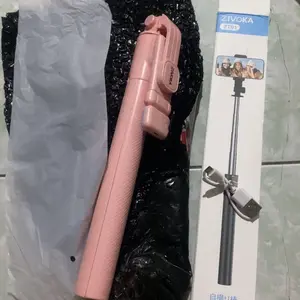 (Gratis  100%Asli Lampu Pengisi) ZIVOKA Tripod Tinggi 1700mm, Rotasi 360°, Tripod yang Dapat Disesuaikan, Tongsis, Remote Control Bluetooth dengan Lampu LED - ZT01