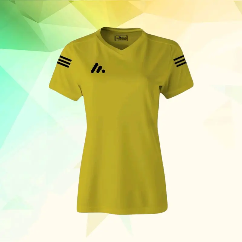 Baju Olahraga Wanita Dry Fit Model V-Neck Lengan Pendek - Premium Quality Sport T-shirts Kaos 3