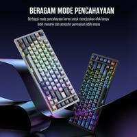 Gambar Gamen Titan X / 10 Mechanical Gaming Keyboard Custom Silver Switch Wired - Hitam dari Starcomp Semarang Kota Semarang 5 Tokopedia