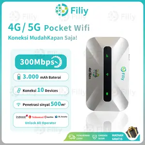 Filiy Pocket Wifi M806 Portable Modem 4G/5G LTE 300Mbps Unlock All Operator Baterai 3.000 mAh Mifi