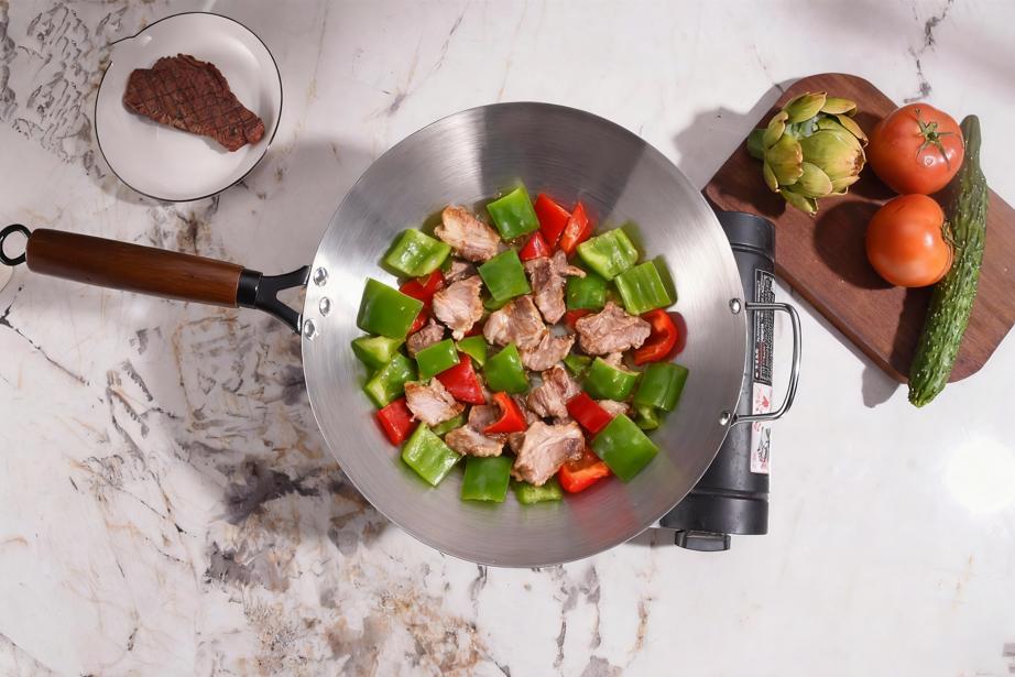 [EXCLUSIVE ISCHAINDYOFC] Texania Wajan Stainless 32cm Anti Lengket Gagang Kayu Solid - Anti Lecet - Tidak Mudah Penyok Diameter 32cm